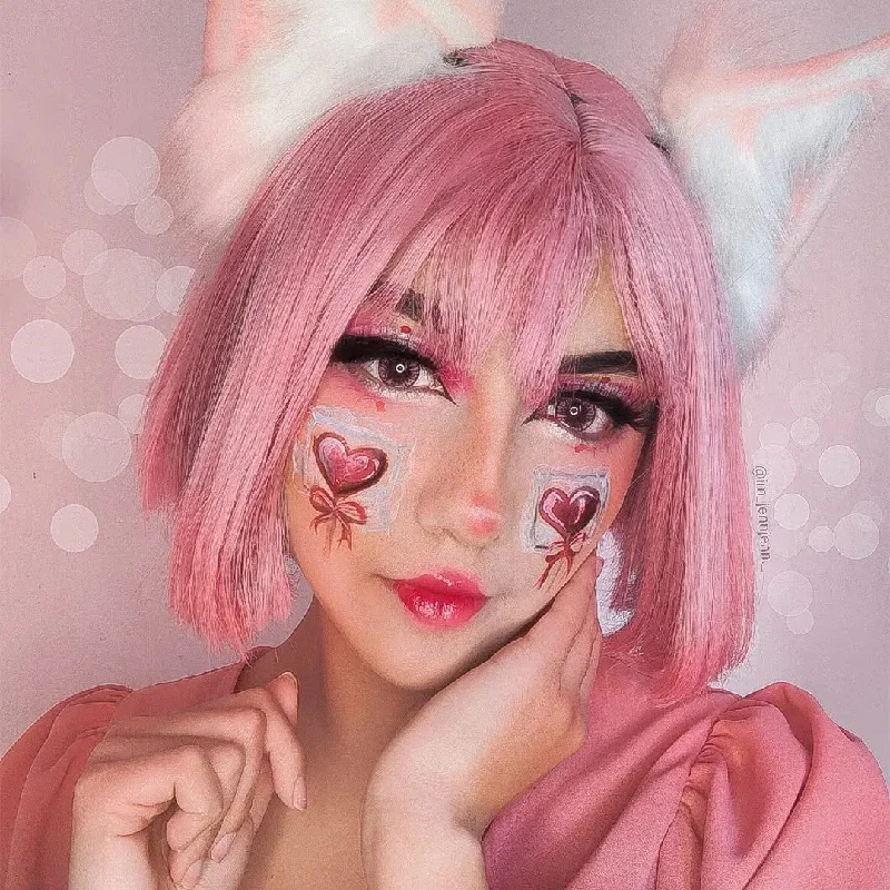 Bargain Prices Review for Lolita Pink Short Straight Wig YV46108
