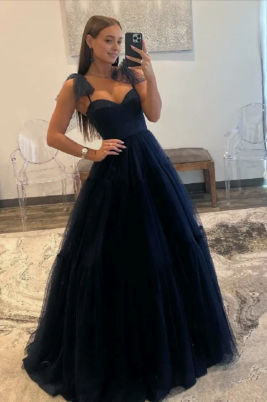 Steals and Deals A-line Sweetheart Dot Tulle Prom Dress