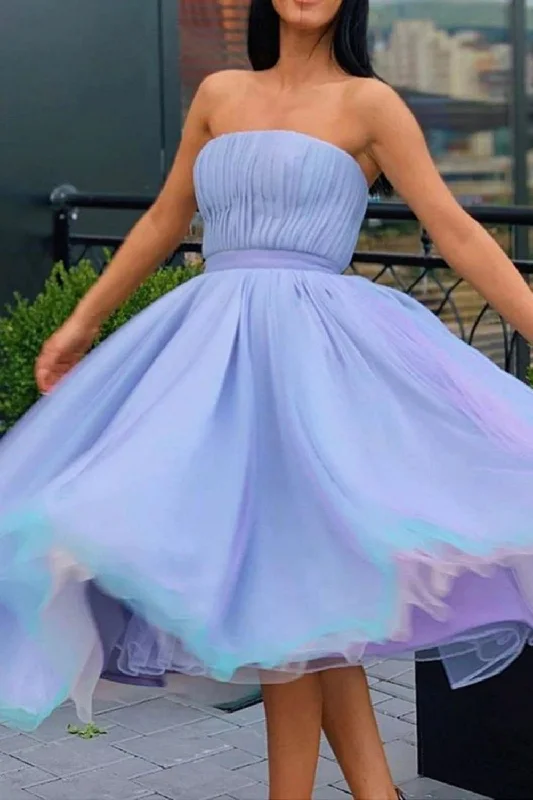 Early Access Romantic A-line Homecoming Dress With Pleating