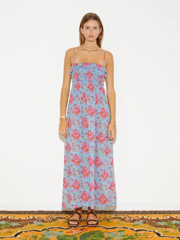 Huge Discounts Coquille Shirred Bodice Maxi Dress