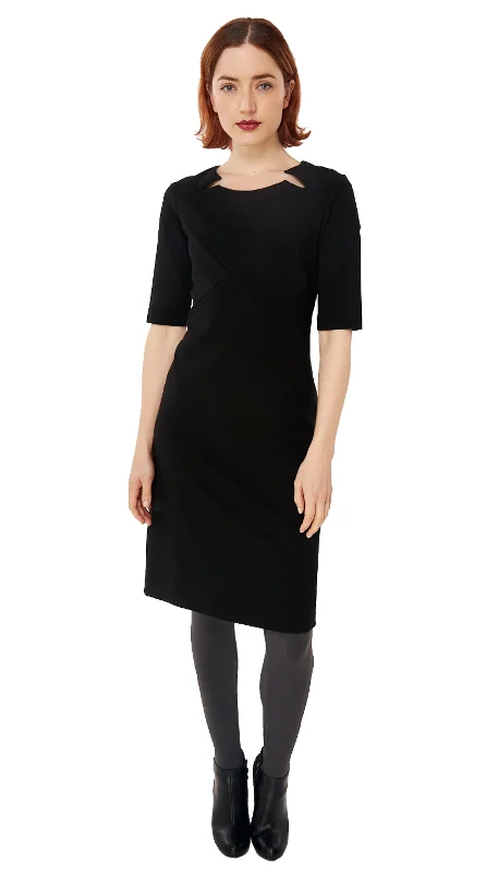 Blowout Deals Double Split Front Ponte Knit dress
