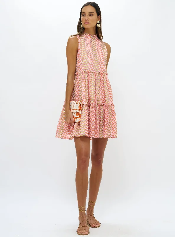 Exclusive Savings Ruffle Tiered Short Dress - Sonoma Orange
