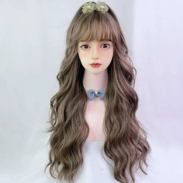 Shop and Save lolita brown long curly wig yv30593