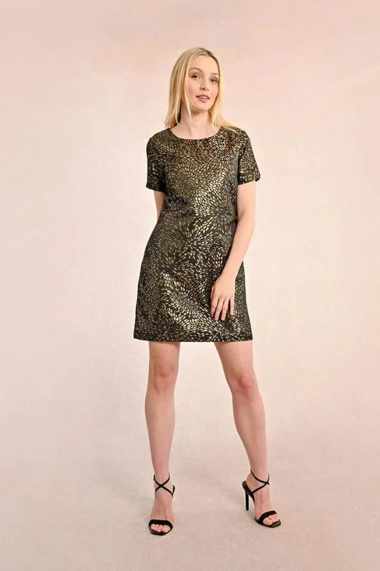 Midnight Madness Jacquard Mini Dress