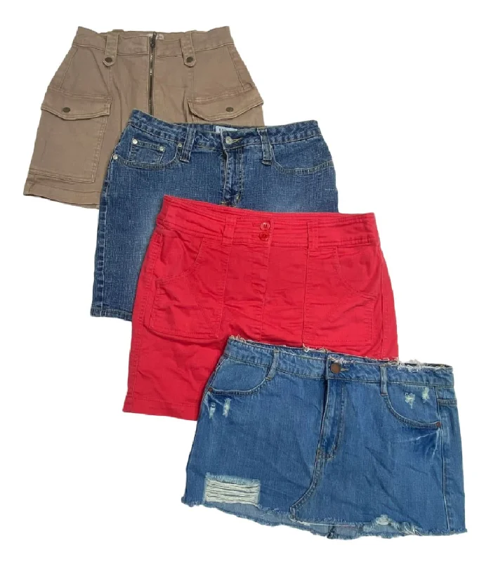 Price Rollback Denim Mini Skirts Approx 35-39 pcs 25 lbs