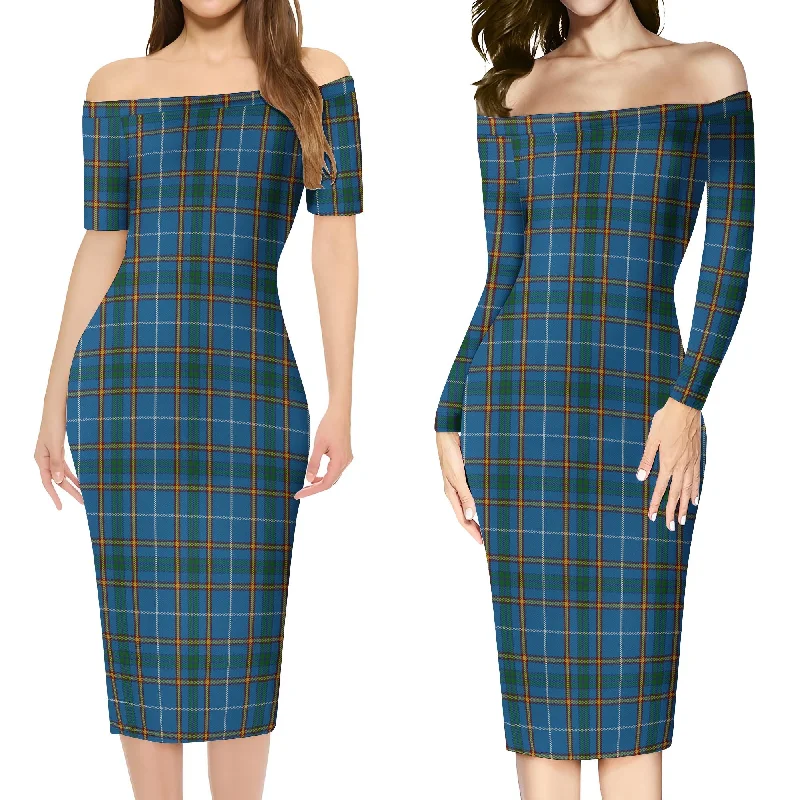 Deep Discounts Bain Tartan Off Shoulder Lady Dress