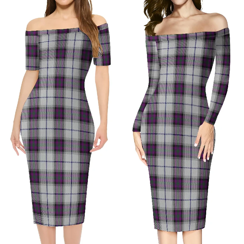 Online Only Alexander of Menstry Dress Tartan Off Shoulder Lady Dress