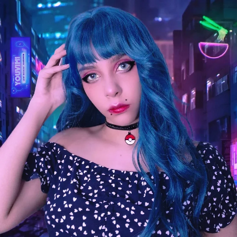 New Arrival Review for Blue lolita long curly hair wig YV43854