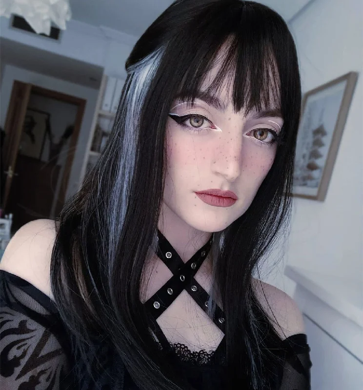 Overstock Review for Black gray hanging ear dyed wig yv30181