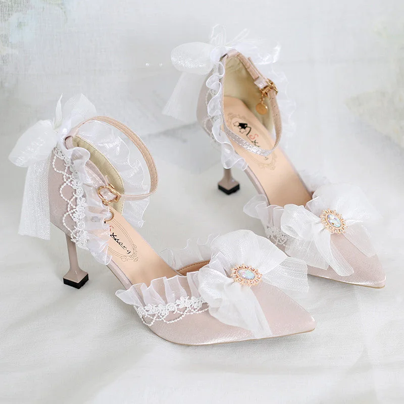 Instant Discount Lolita bow princess shoes yv30601