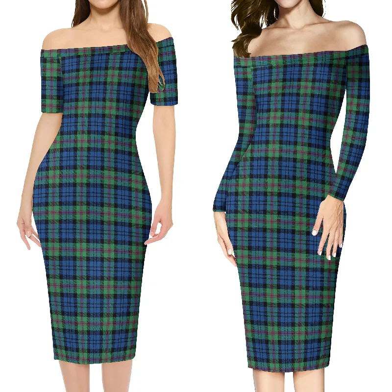 Deal of the Day Baird Ancient Tartan Off Shoulder Lady Dress
