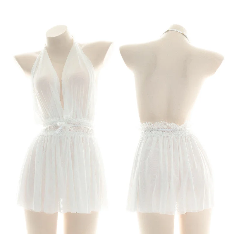 Doorbuster Deal Sexy chiffon halter nightdress yv30536