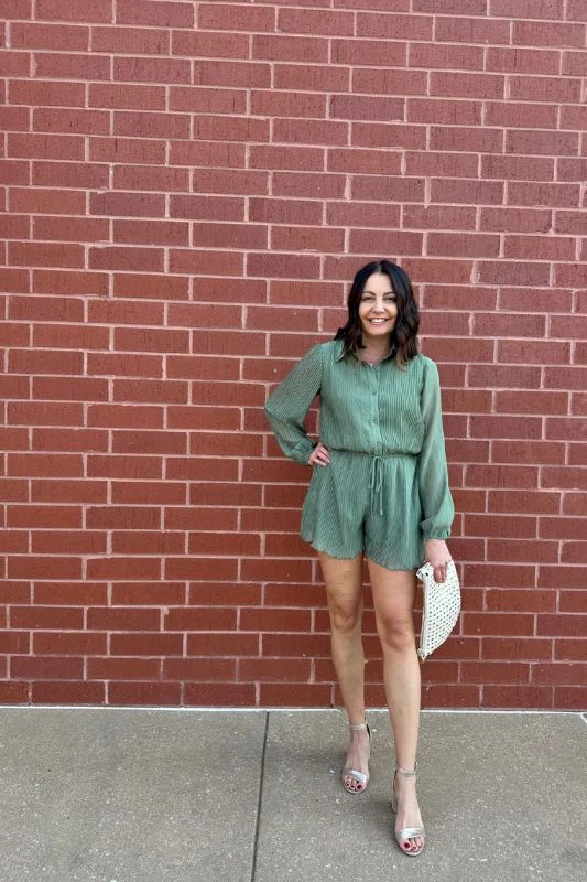 Epic Deals Gathering Button Up Romper