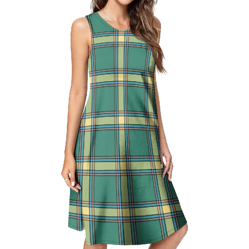 Huge Discounts Alberta Province Canada Tartan Womens Casual Dresses