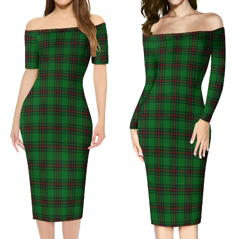 Weekend Special Anstruther Tartan Off Shoulder Lady Dress