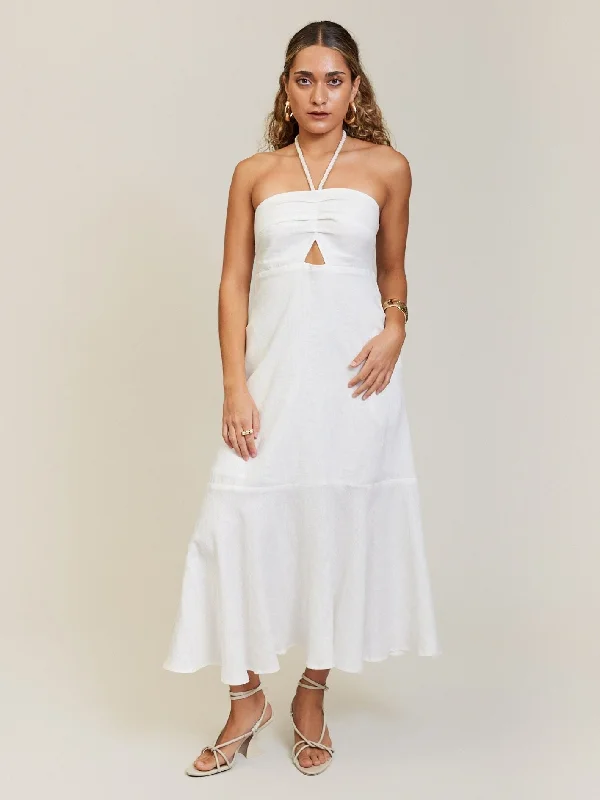 Markdown Madness HALTER DRESS IVORY