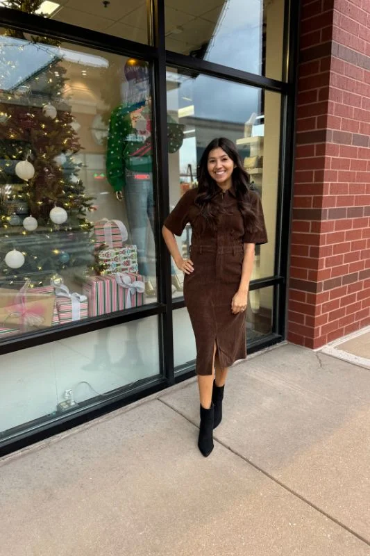 Customer Appreciation Sale Paradox Cord Shirt Midi Dress