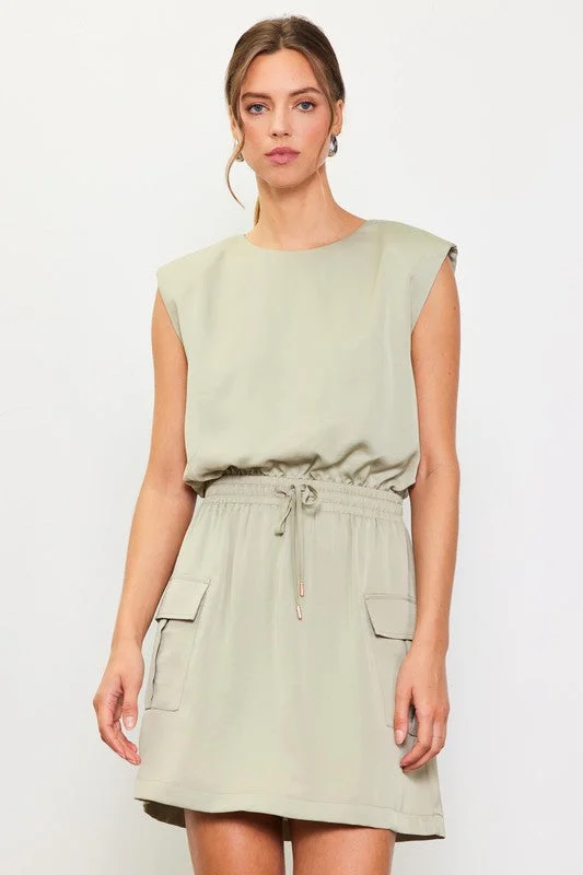 Price Cut Muscle Tee Cargo Dress