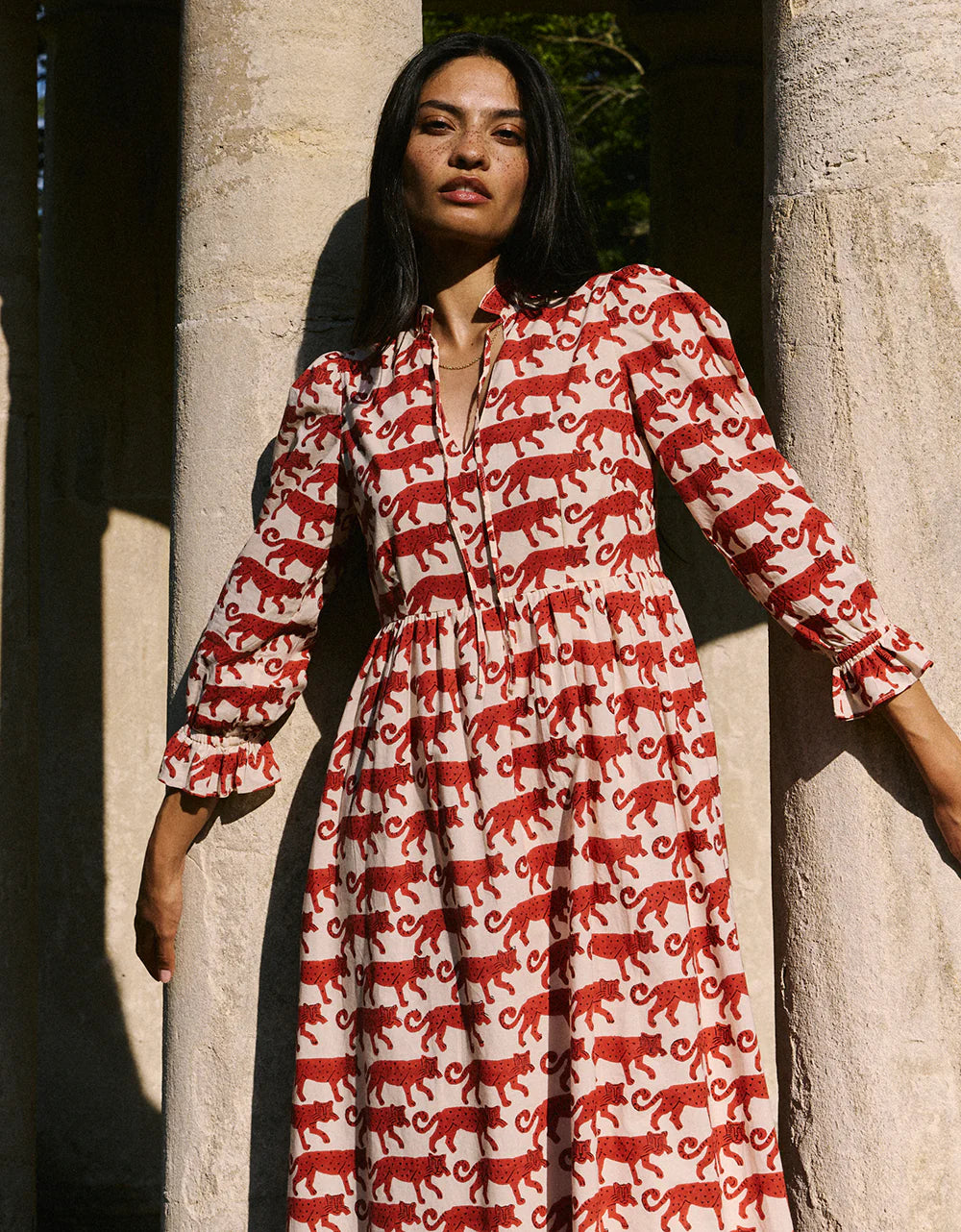 Price Smash Tan Leopard Mumbai Dress