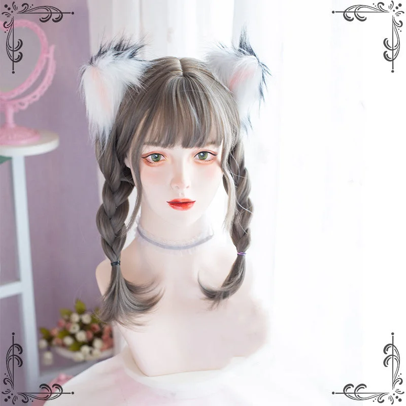 Best Deals Cute twist braids gray wig yv30550