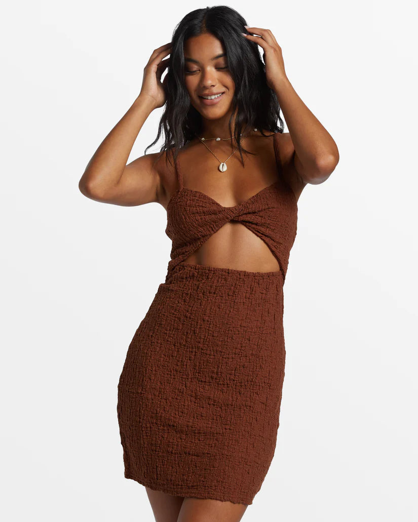 Buy More, Save More Flower Hour Front Twist Bodycon Mini Dress