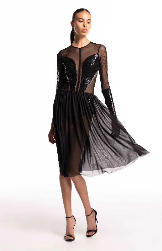 One-DAY Sale Salome | Sensual Glamour: Sheer Cocktail  Dress