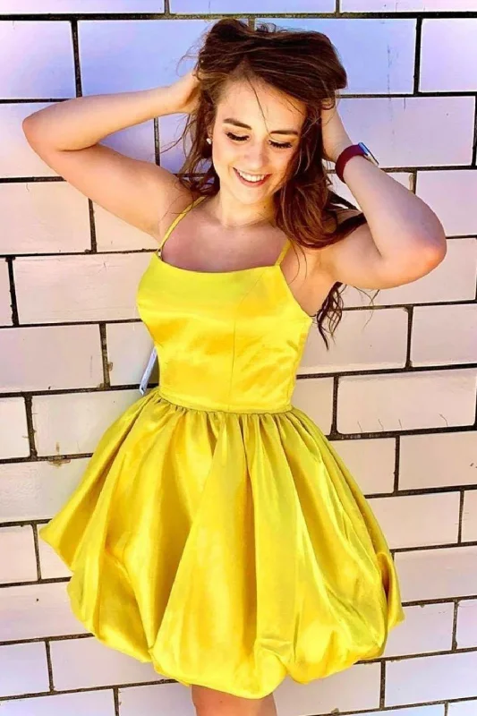 Can't Miss Cute A-line Spaghetti Straps Short Homecoming Dress
