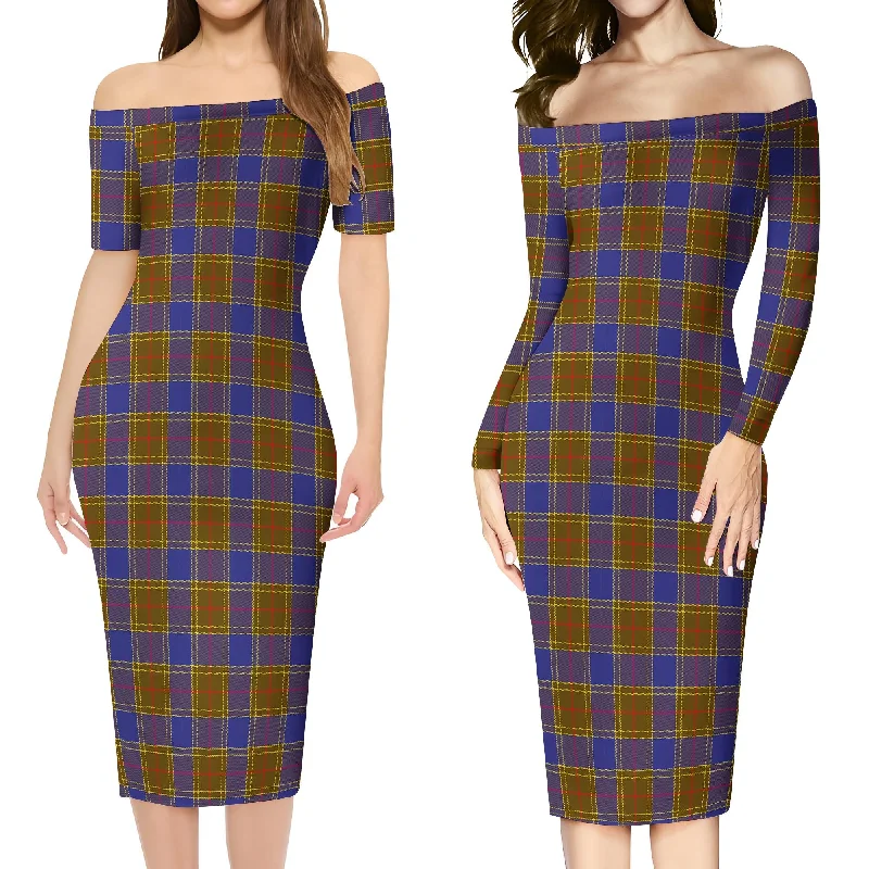 While Supplies Last Balfour Tartan Off Shoulder Lady Dress