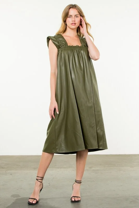 Daily Deals Leather Tank Midi Dress