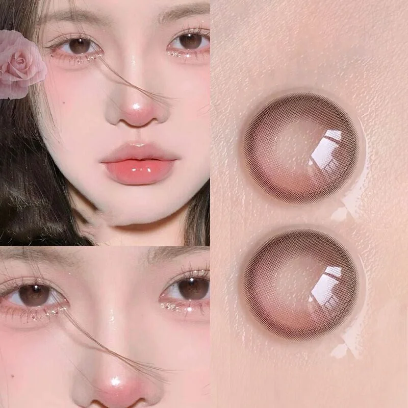 Don’t Miss Out Gray-pink contact lenses (two pieces) YV46107