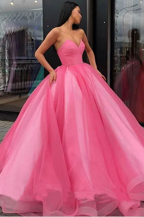 Unmissable Offer Ball Gown Sweetheart Prom Dress Princess Floor Length Tulle Quinceanera Dress N2260