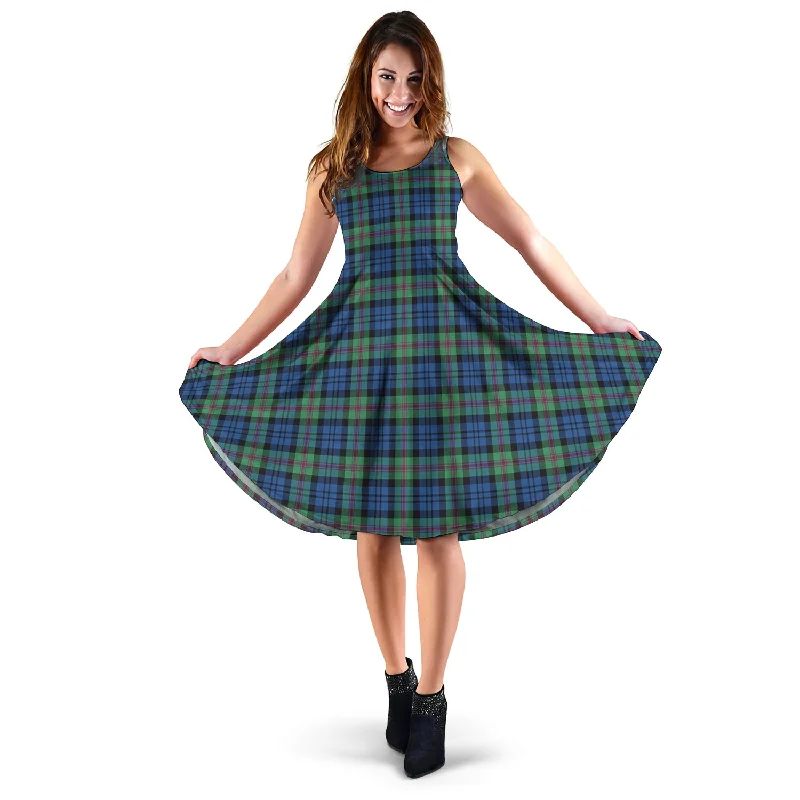 Don’t Miss Out Baird Ancient Tartan Sleeveless Midi Womens Dress