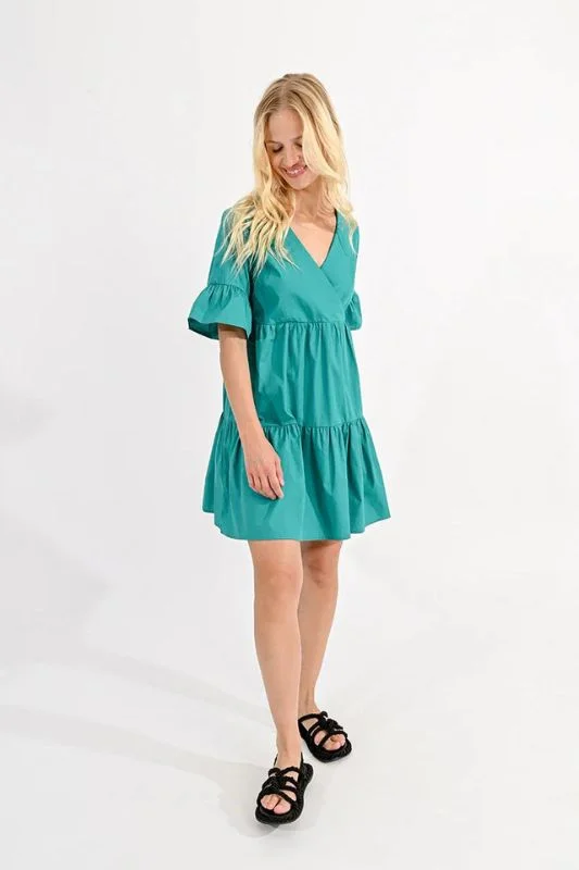 Referral Discount Tiered V-Neck Dress