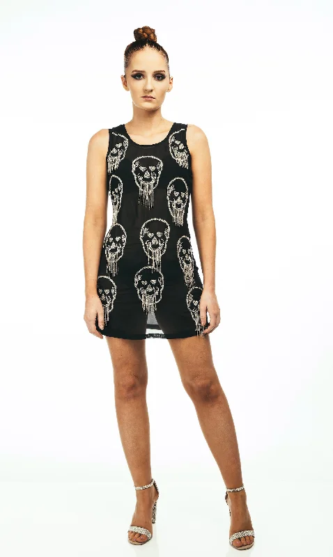 New Markdowns Any Old Iron Skull Fringe Dress