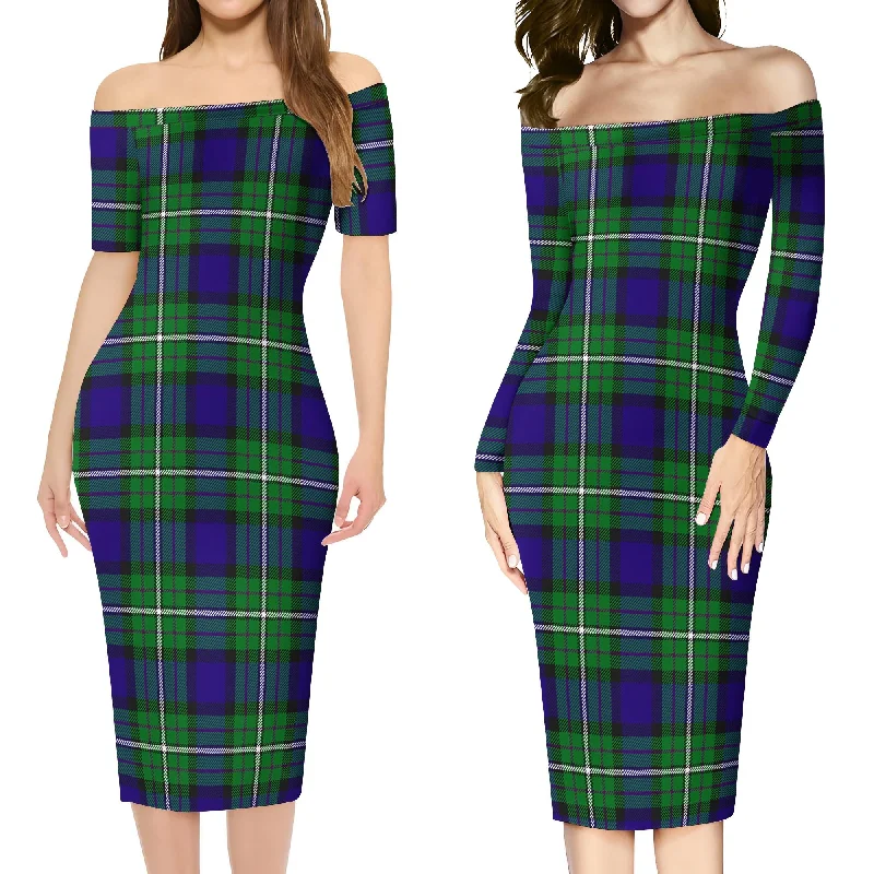 Discount Days Alexander Tartan Off Shoulder Lady Dress
