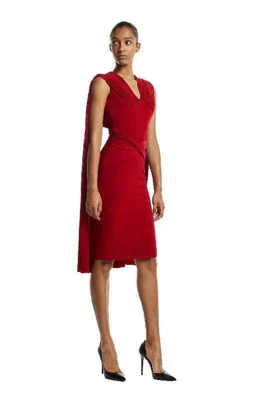 Price Blitz Aegea | Dramatic Cape Cocktail Dress