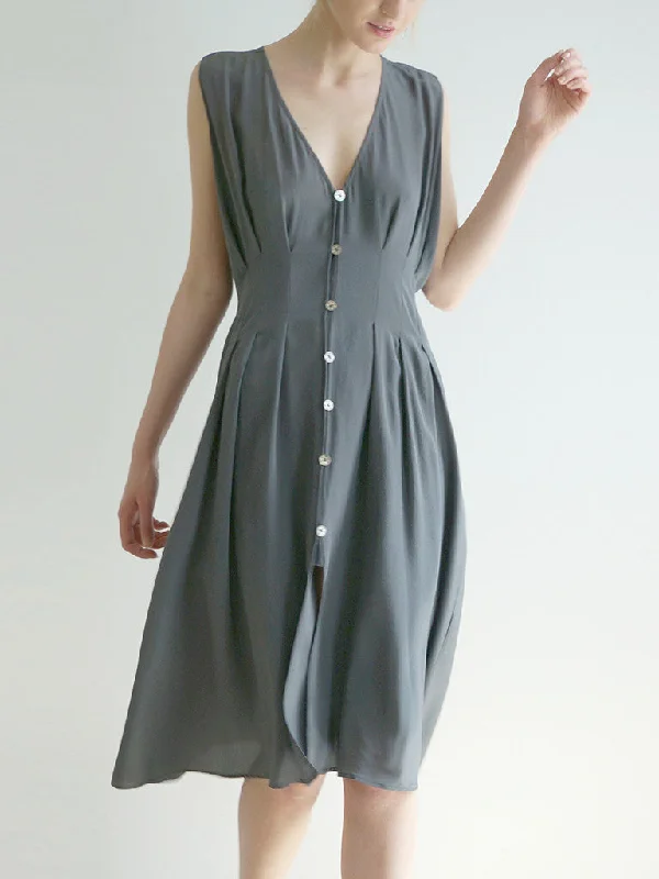 New Deals BOSSA DRESS (Azure) SILK SALE
