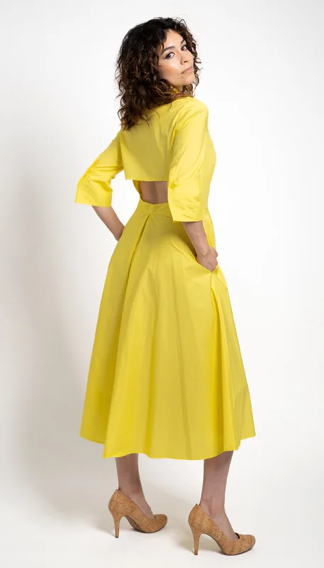Blowout Sale Valeria ShirtDress/ Sunflower Yellow