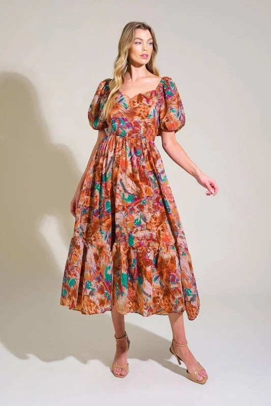 Shop and Save Abstract Print Dress