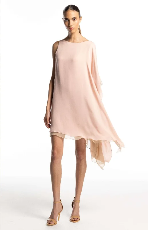 Final Clearance Rhea | Feminine Allure: Asymmetrical Silk Dress