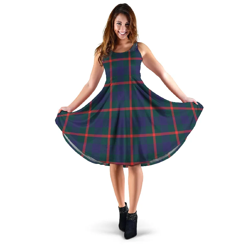 Midnight Sale Agnew Tartan Sleeveless Midi Womens Dress