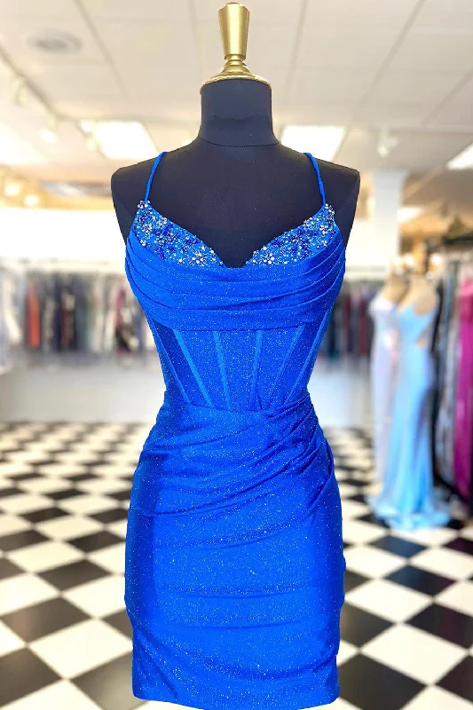 Markdown Madness Sheath Jersey Homecoming Dress with Beading