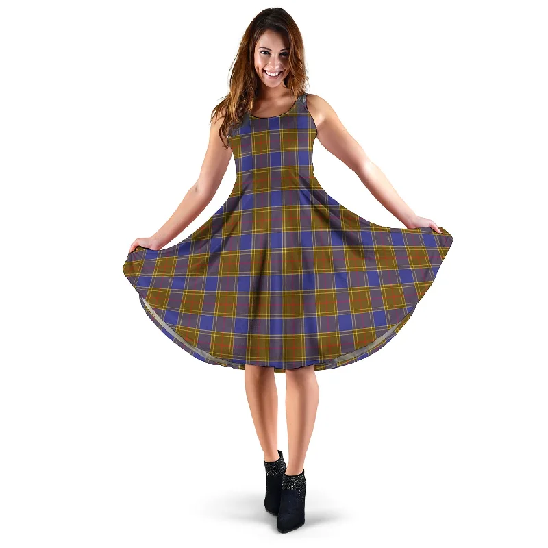 Midnight Sale Balfour Tartan Sleeveless Midi Womens Dress