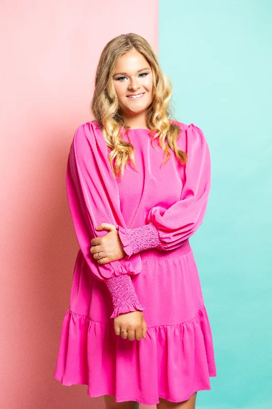 Today’s Special Long Sleeve Tiered Mini Dress by Entro Clothing