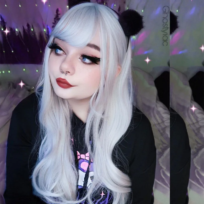 Big Discounts Review for Lolita silver long curly wig yv30214