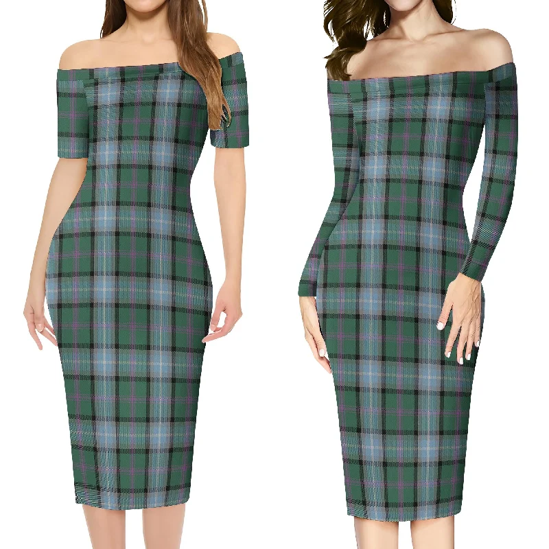 Flash Sale Alexander of Menstry Hunting Tartan Off Shoulder Lady Dress
