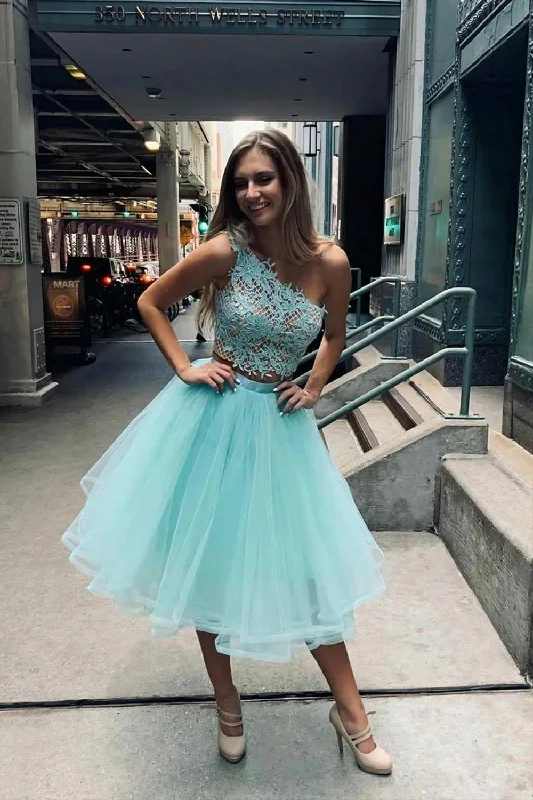Special Discount Two-piece One Shoulder Homecoming Dress