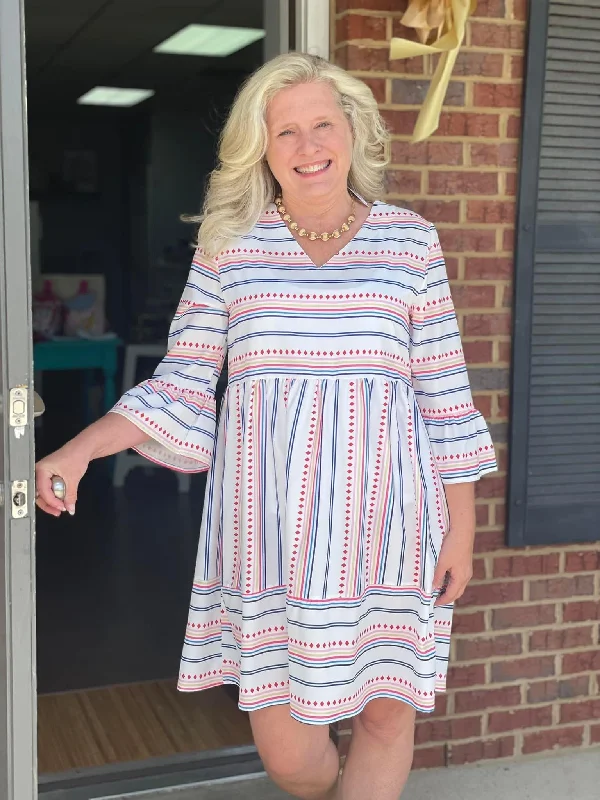 Huge Savings SU Pattern Block Dress