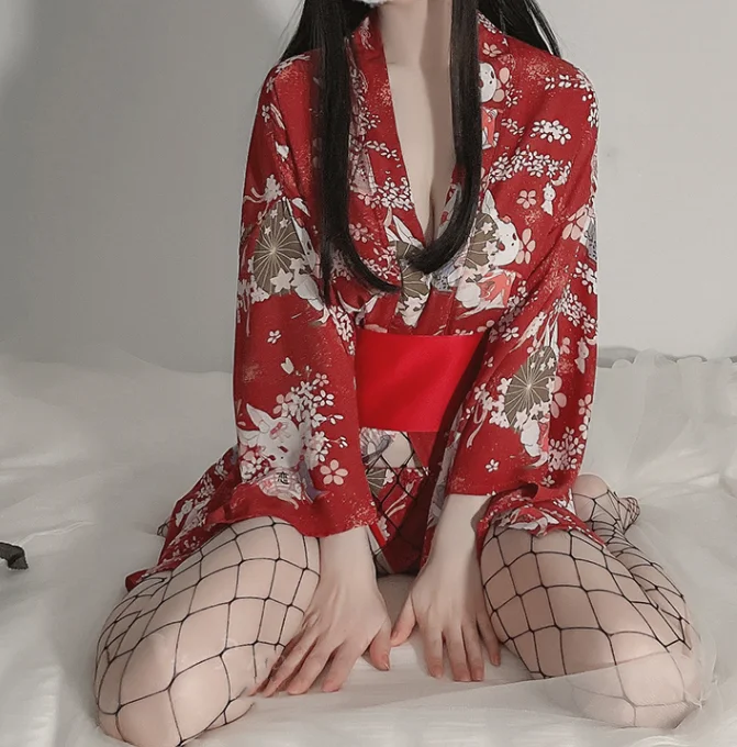 red + fishnet socks