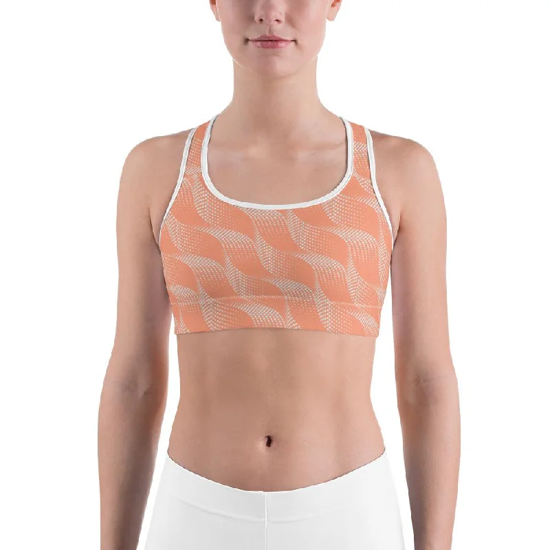 Great Deals Apricot Wave Sports Bra